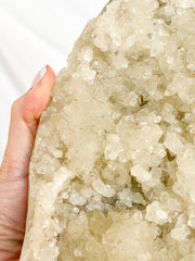 Glass Apophyllite Cluster with Druzy 3kg