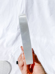 Selenite Flower of Life Plate | Full Moon
