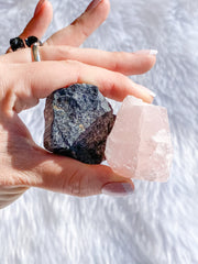 Rose Quartz and Black Tourmaline House Protection | Medium
