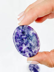 Lepidolite Dark Worry Stone