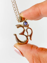 Om Amethyst Pendant