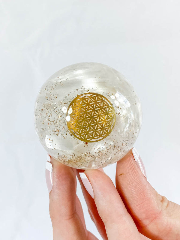 Orgonite Selenite Sphere | X Large