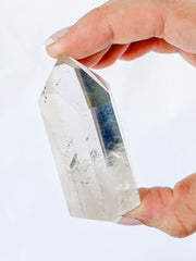 Clear Quartz Chlorite Phantom Polished Point 111g