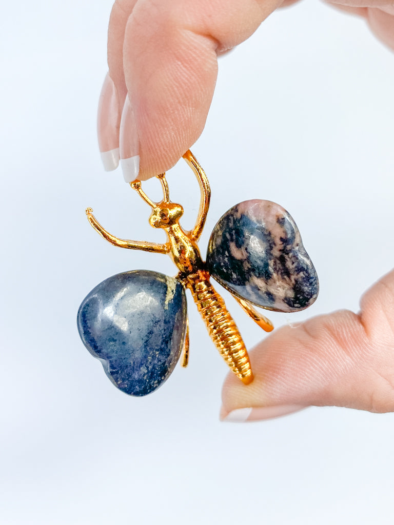 Rhodonite Dragonfly Carving