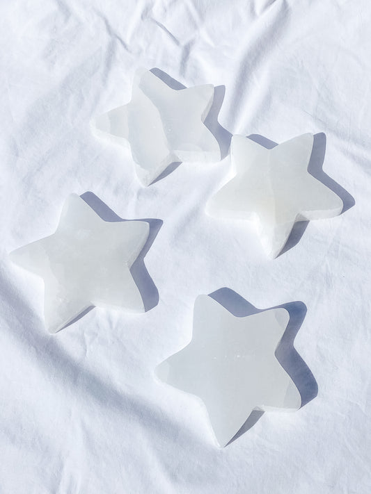 Selenite Star Plate | Large