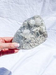 Apophyllite Frosted Cluster with Inclusions 630g
