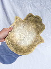 Hamsa Bronze Dish Dark | XX Large