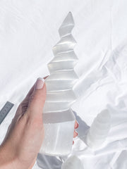 Selenite Unicorn Horn | Large