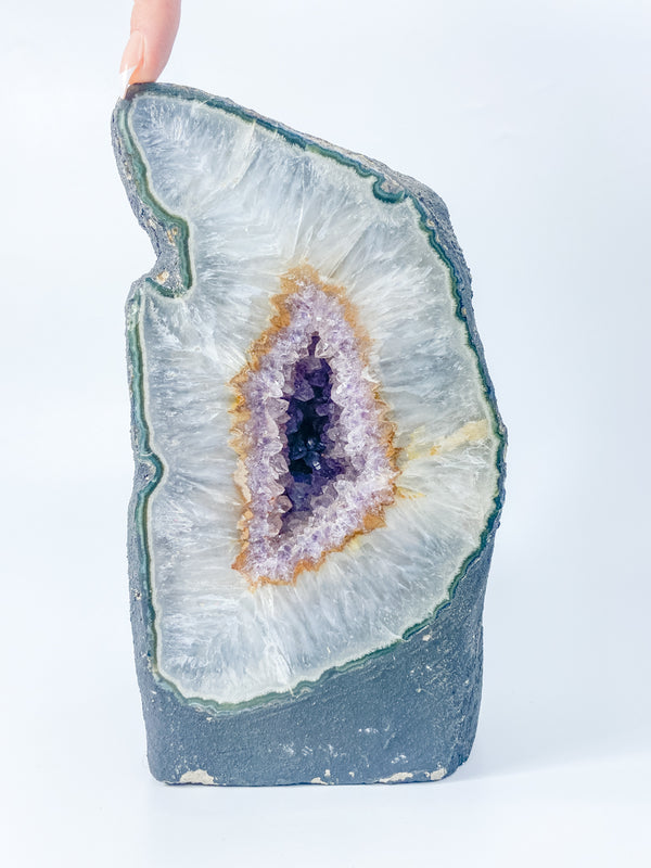 Amethyst with Cacoxenite and Quartz Geode Statement Piece 6.7kg