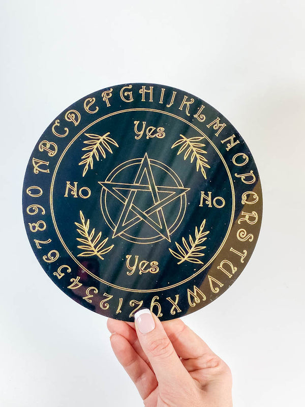 Ouija Pendulum Divination Disc | Black Acrylic