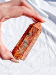 Crazy Lace Agate Polished Point 97g