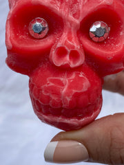 “Candles n Dreams” Sugar Plum Skull Candle Pink