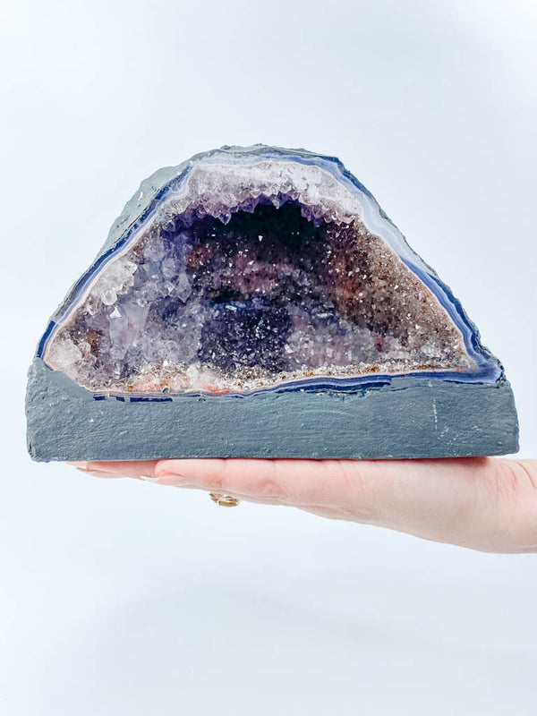 Amethyst Amethyst Pink Purple Druzy and Agate Geode Statement Piece “Faery Cave” 2.4kg