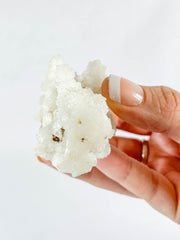 White Chalcedony Stalactite Cluster 89g