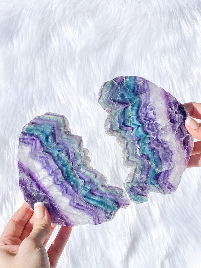 Fluorite Fairy Wings Pair 1.1kg