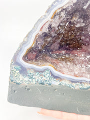 Amethyst Pink Purple Druzy and Agate Geode Statement Piece “Faery Cave” 3.3kg