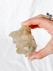 Smoky Himalayan Quartz Cluster with Inclusions 195g