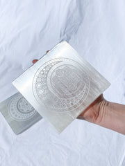 Selenite New Moon Mandala | Square Plate