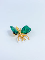 Malachite Look Dragonfly Carving