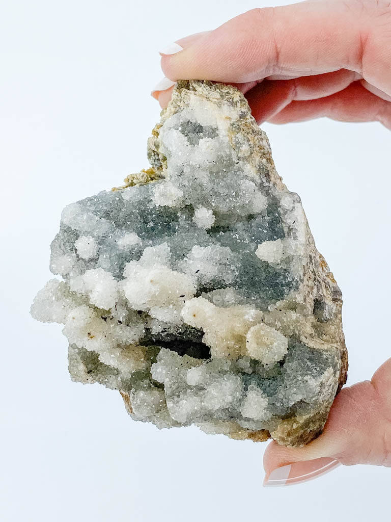 Chalcedony Finger Coral Quartz Cluster Mineral Specimen 243g