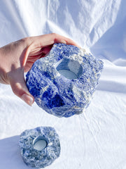 Sodalite Natural Candle Base