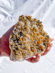 Frosted Citrine Cluster with Inclusions 1kg
