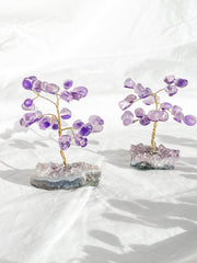 Wire Tree Amethyst on Amethyst Base