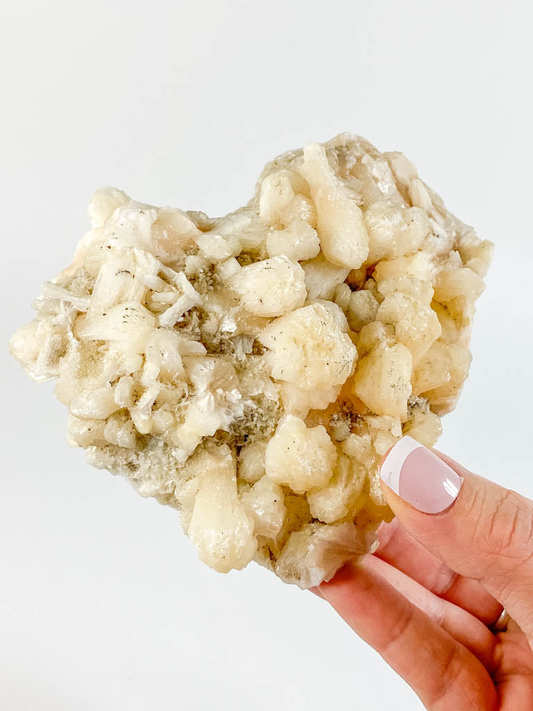 Stilbite Heart Cluster with Inclusions 434g