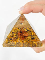 Orgonite Pyramid Tiger Eye 281g