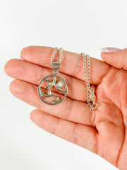 Om Moonstone Pendant
