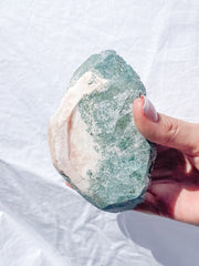 Green Heulandite CutBase Cluster 600g