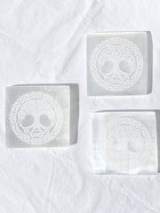 Selenite Celtic Tree of Life | Square Plate