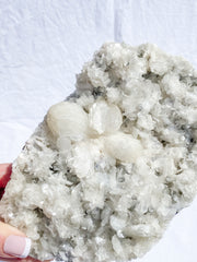 White Heulandite and Stilbite Cluster 1.2kg