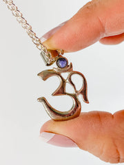 Om Amethyst Pendant