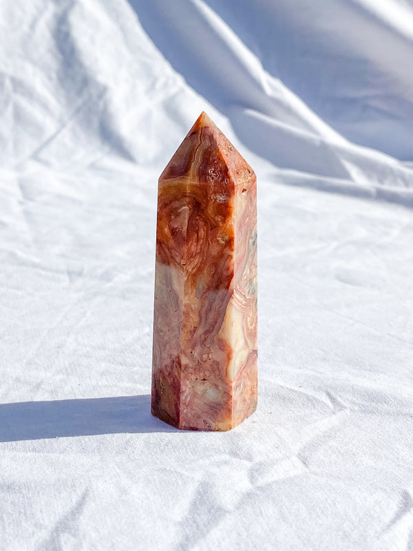 Crazy Lace Agate Polished Point 97g