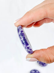 Lepidolite Dark Worry Stone
