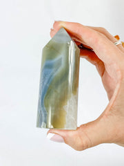 Agate and Quartz Polish Point 237g