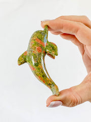 Unakite Dolphin Carving