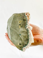 Apophyllite Stilbite with Inclusions CutBase Cluster 1.3kg