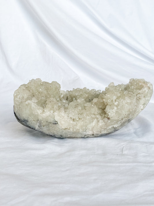 Glass Apophyllite Cluster with Druzy 3kg