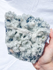 Chalcedony and Apophyllite CutBase Cluster 2.2kg