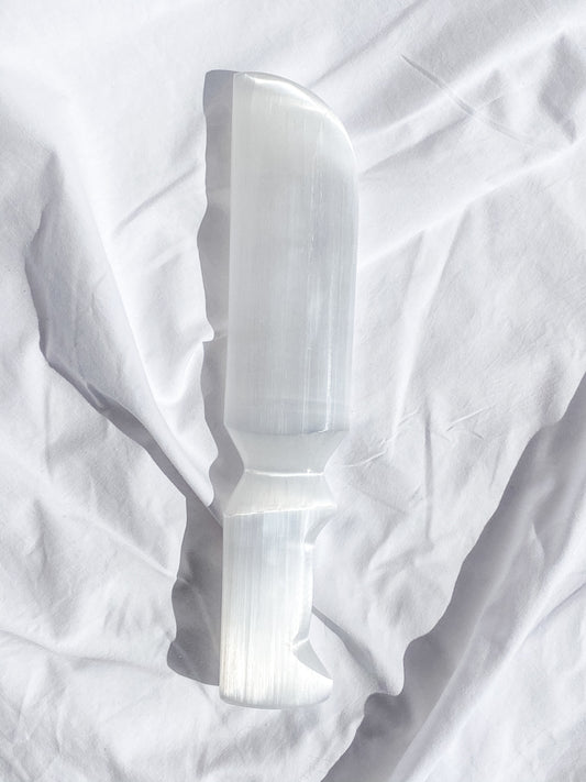 Selenite Ceremonial Dagger | Large