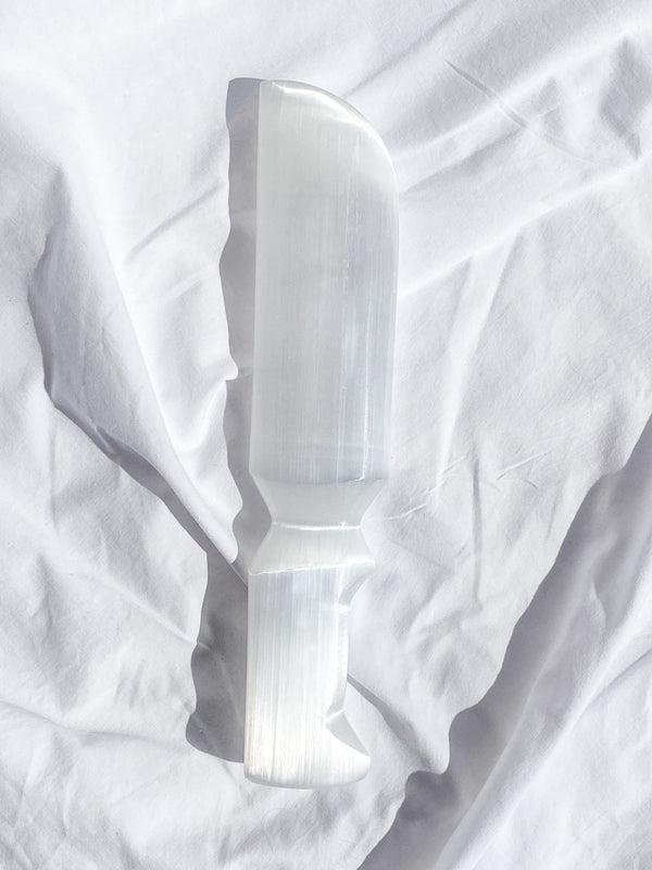 Selenite Ceremonial Dagger | Large