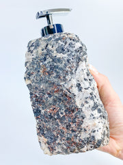Black Tourmaline and Quartz with Inclusions Soap Dispenser 2.1kg