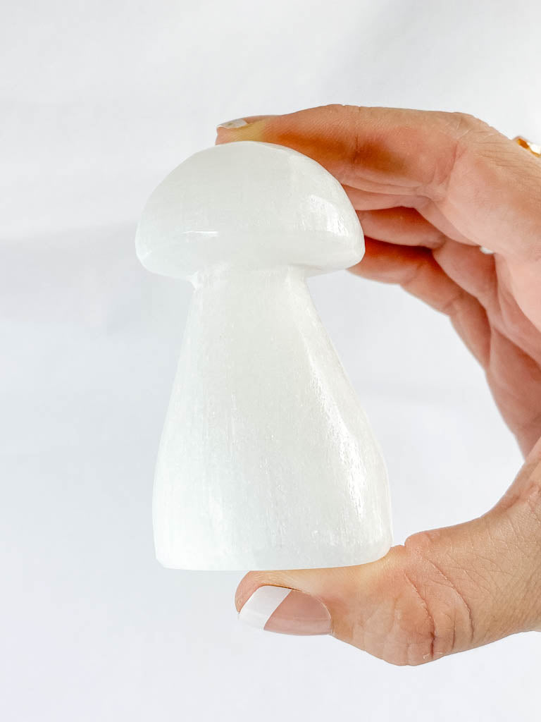 Selenite Mushroom Carving
