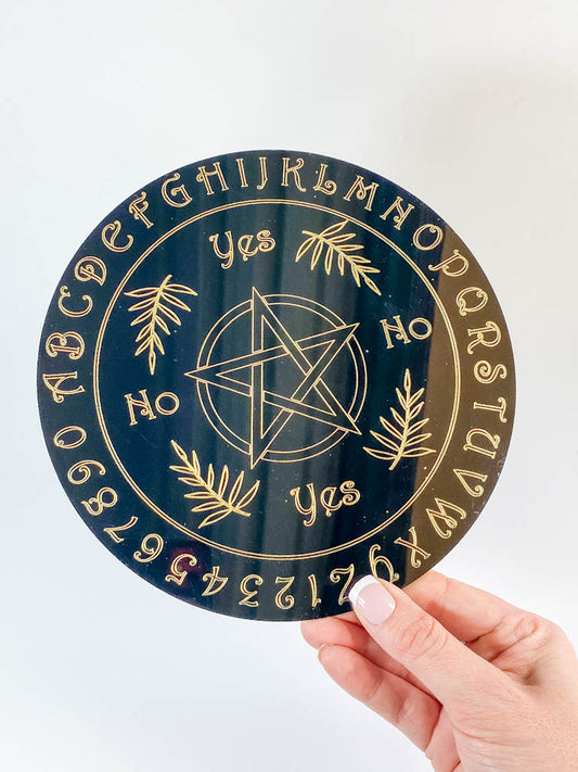 Ouija Pendulum Divination Disc | Black Acrylic