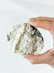 Druzy White Heulandite Cluster 215g
