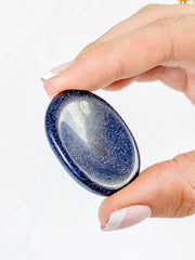 Blue Gold Stone Worry Stone