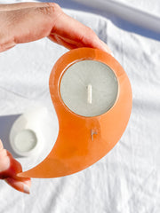 Selenite Yin & Yang Polished Candle Base
